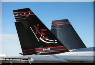 Tail of 166673 / XE-250 of VX-9 based at Naval Air Weapons Station China Lake