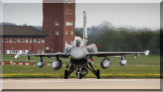 Retro 62 head on showing off its conformal fuel tanks