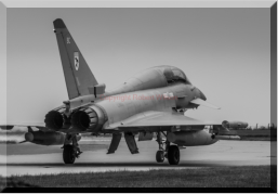 Typhoon 39 taxing to RAF Waddingtons runway