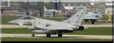 Razor 13 preparing to enter the runway with Razor 12 rolling