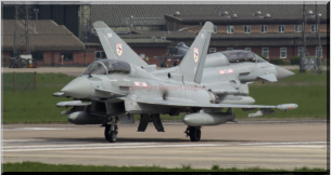 Warlord 12 with Warlord 11 (ZJ804 / BM) preparing for departure from Runway 07.