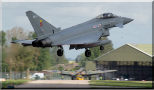 Viking 2 about to land with the BBMF Lancaster in the background
