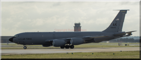 Reach 205 taxing off the runway at RAF Mildenhall