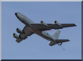FAF 4043 departing Mildenhall after a short period on the ground collecting aircrew