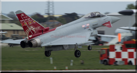 Triplex 33 about to land on Runway 07 at Coningsby